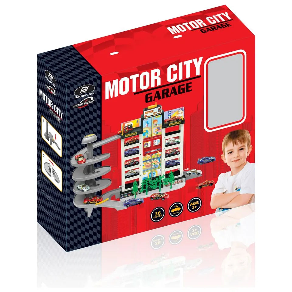 Power Joy - V.Vroom Motor City Garage with 4 Cars