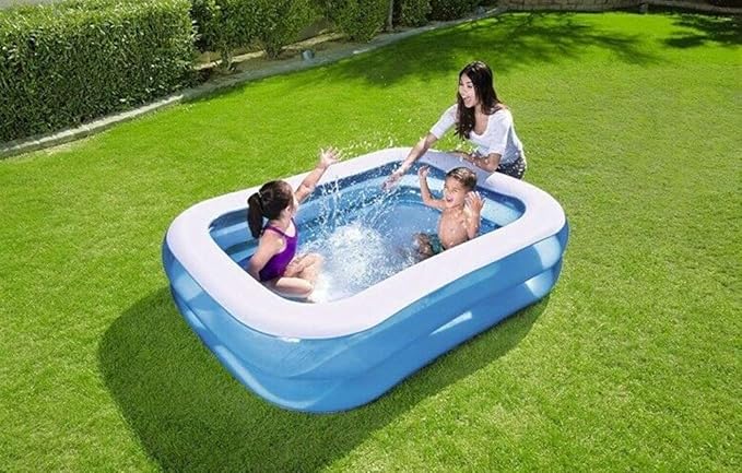 Bestway Rectangular Inflatable Family Pool - 79 inch, Blue