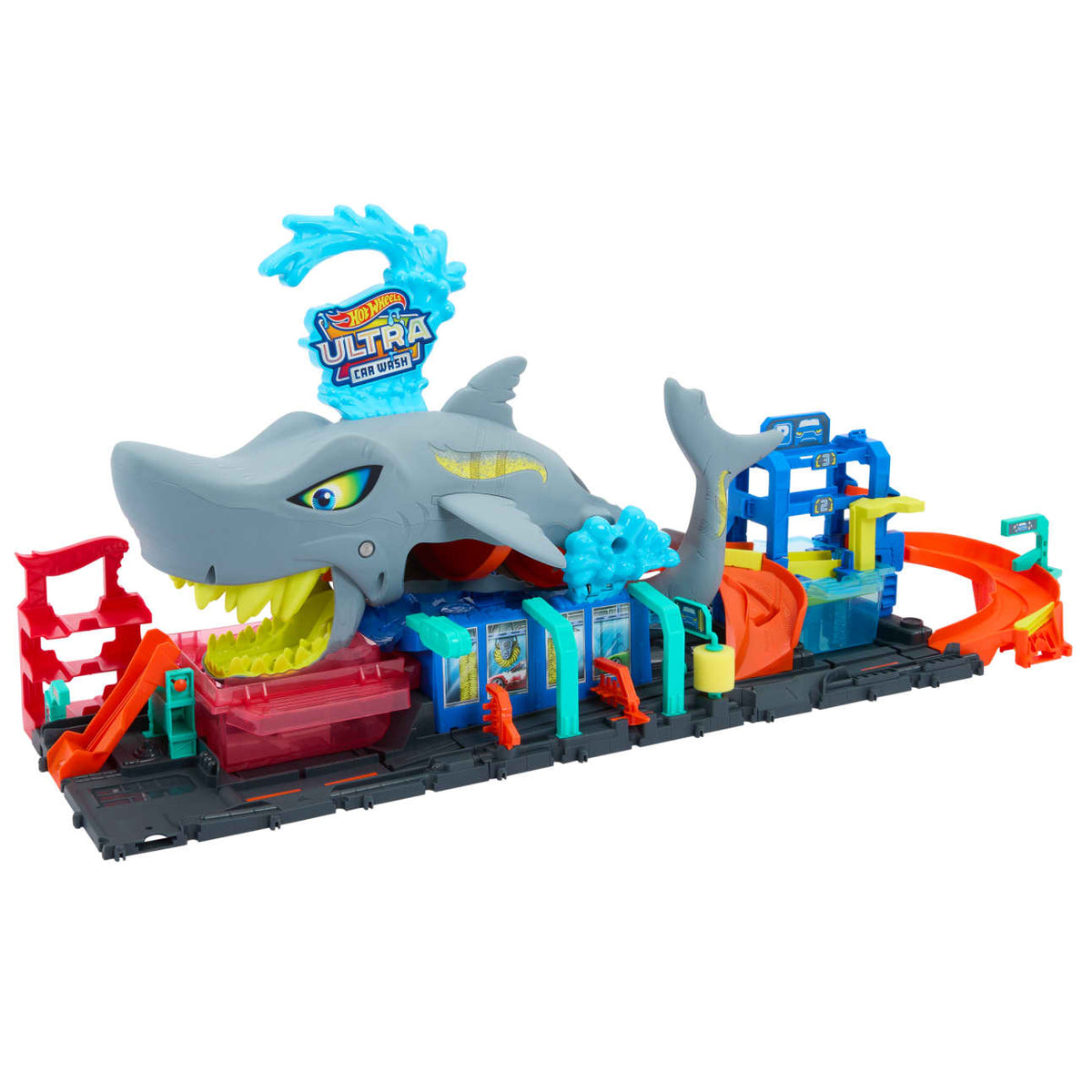 Hot Wheels City Ultra Shark Car Wash Playset