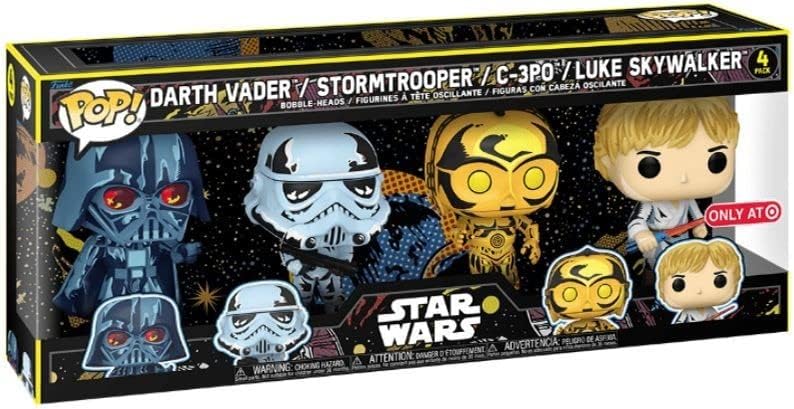 Funko Pop Star Wars Retro Series 4 Pack Multi Color