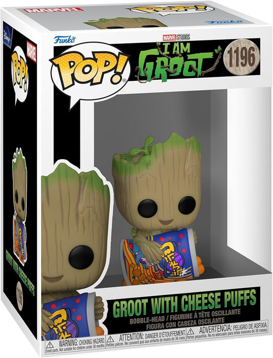 Funko Pop Marvel - I Am Groot, Groot with Cheese Puffs