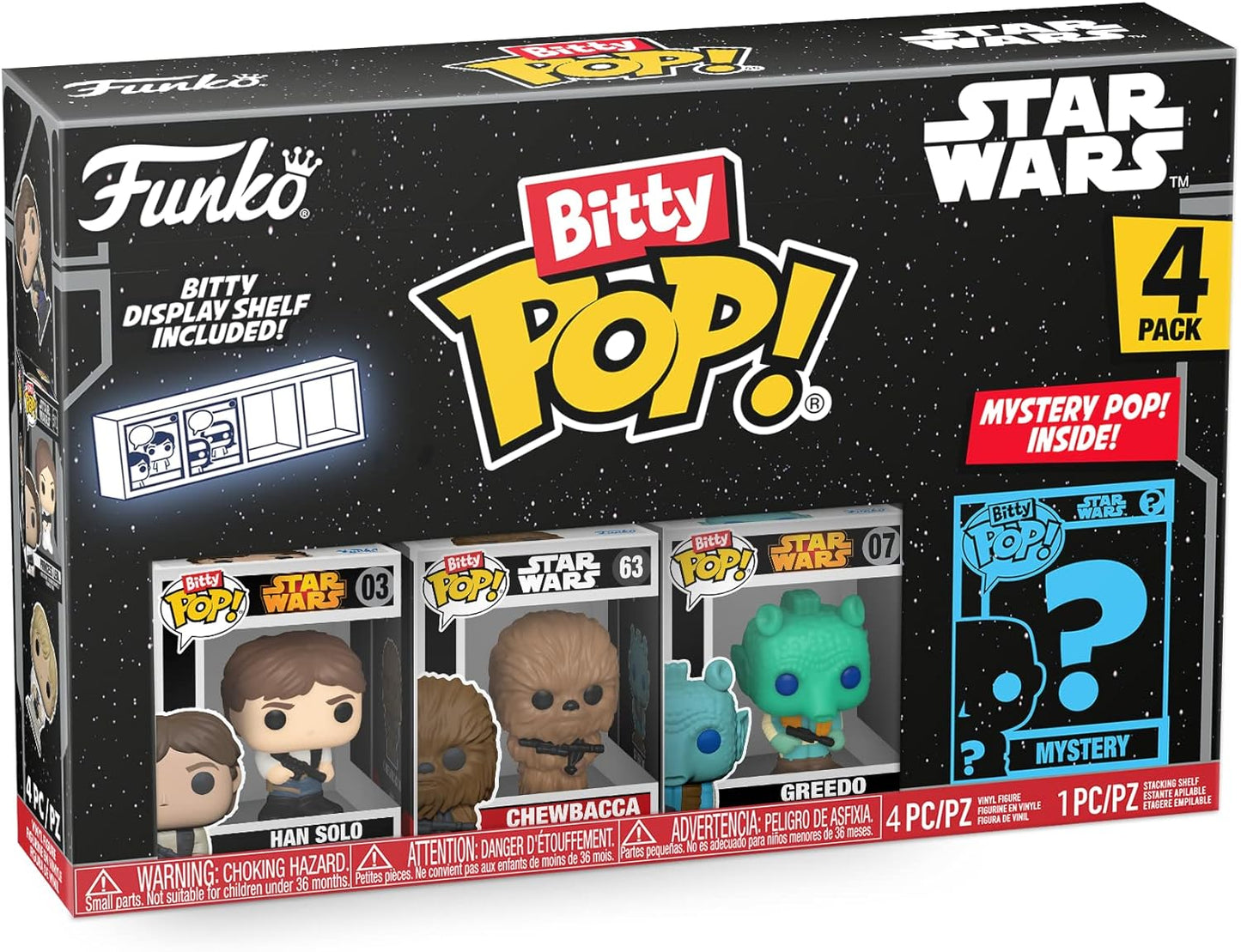 Funko Bitty Pop Star Wars Mini Collectible Toys 4 Pack (Styles Vary)