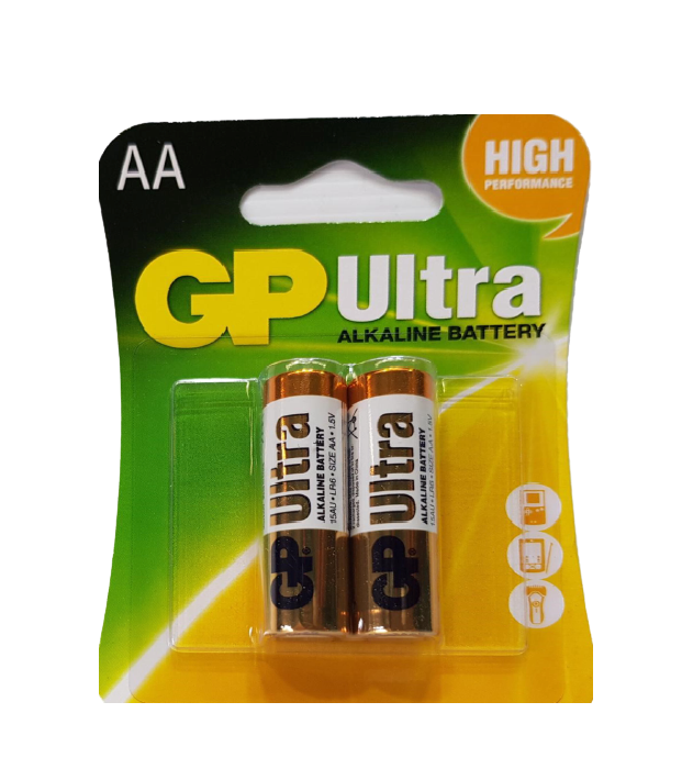 GP Ultra Alkaline AA Batteries Pack Of 2