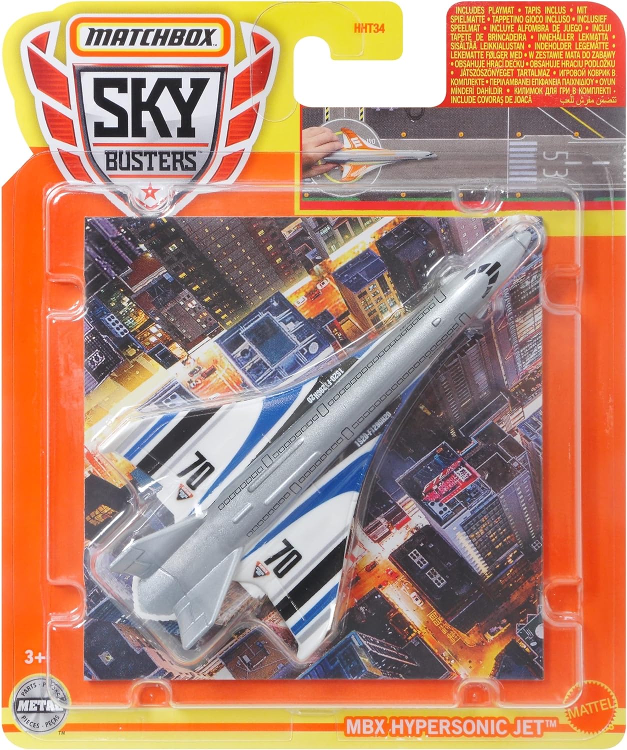Matchbox Sky Busters Commercial Airliner Playset with Playmat (Styles Vary)