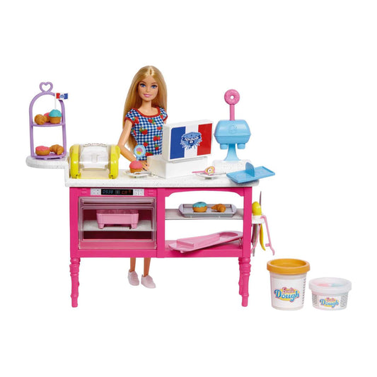 Barbie - Malibu Doll and 18 Pastry-Making Pieces, It Takes Two Café
