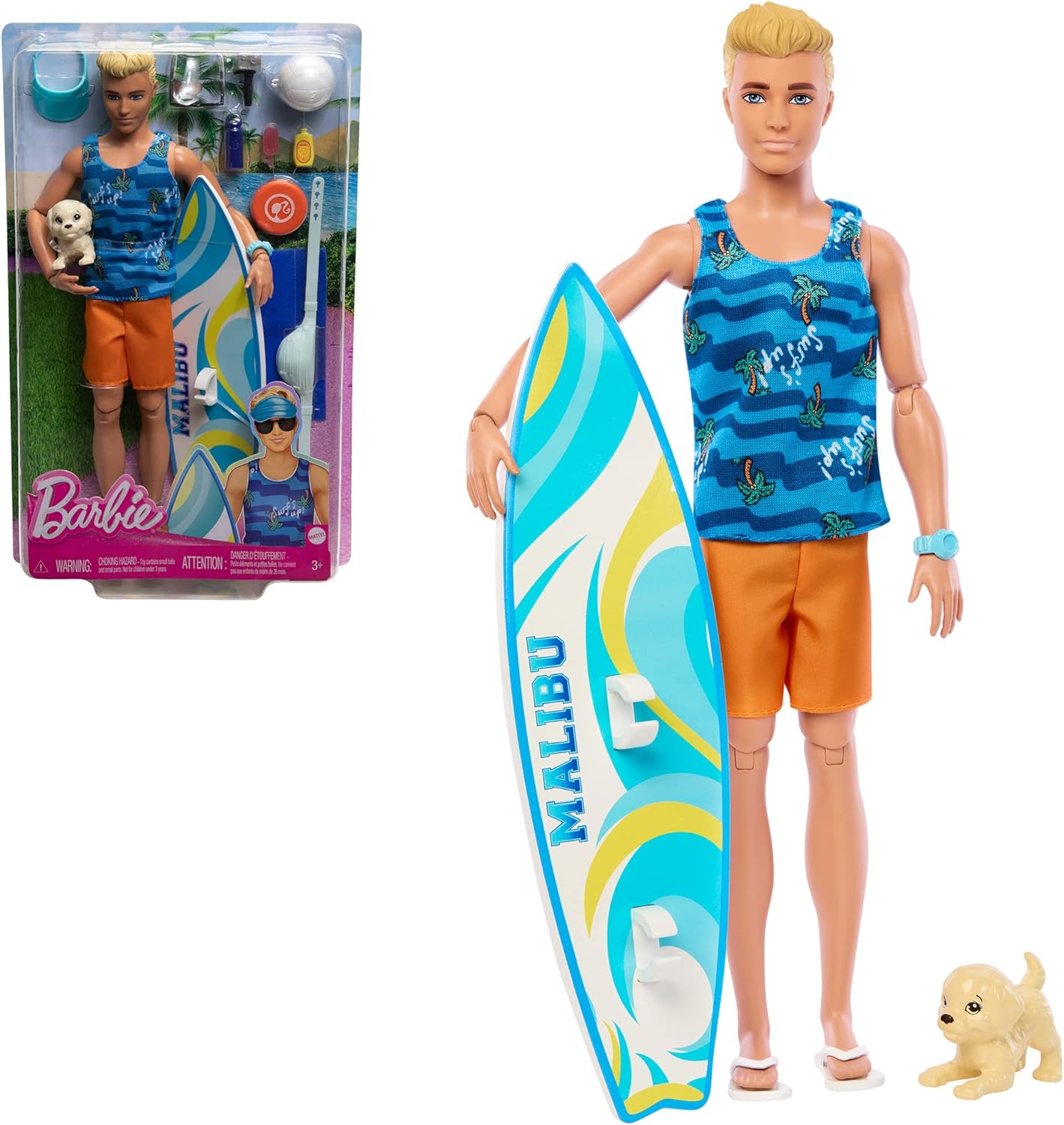Barbie Ken Doll With Surfboard HPT50 – The Entertainer Pakistan