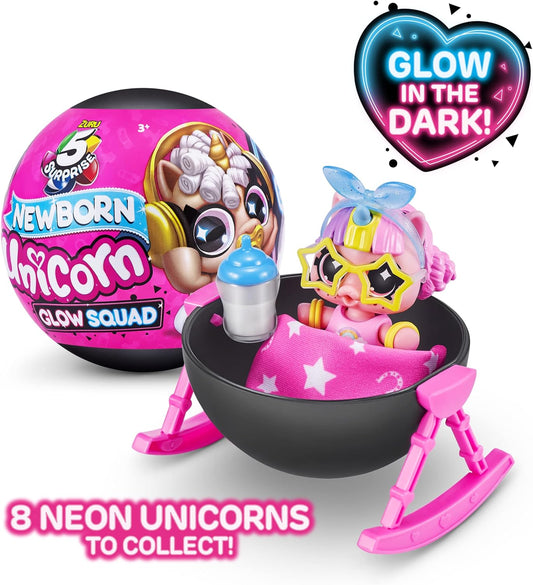 5 Surprise Unicorn Squad Series 6 Newborn Unicorn Glow Squard