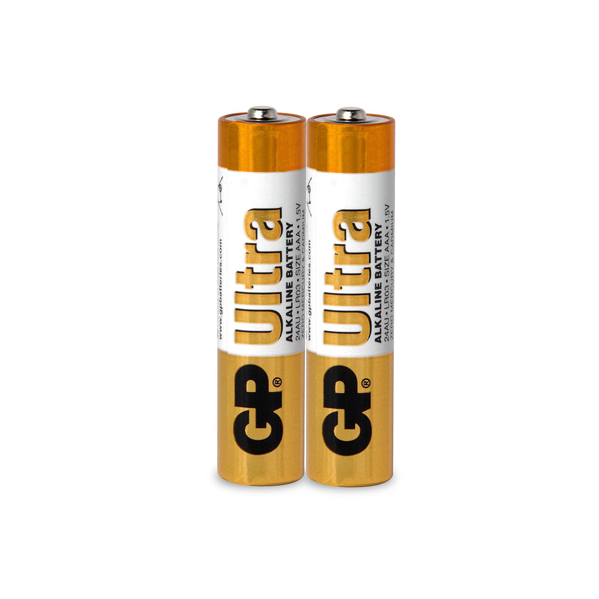 GP Batteries 2 Pack 1.5V Ultra Alkaline AAA