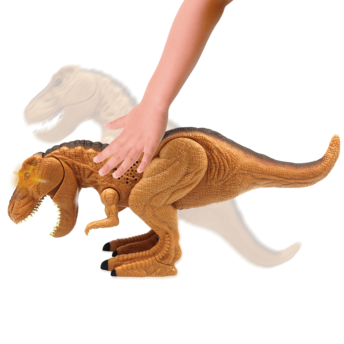 Mighty Megasaur 25cm Interactive Dinosaur - Brown T-Rex