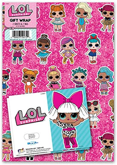 L.O.L. Surprise! Wrapping Paper - 2 Sheets and 2 Tags