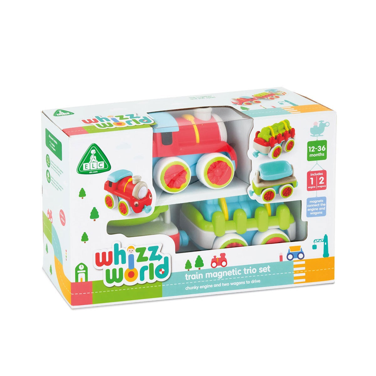 Whizz World Magnetic Train Trio Set