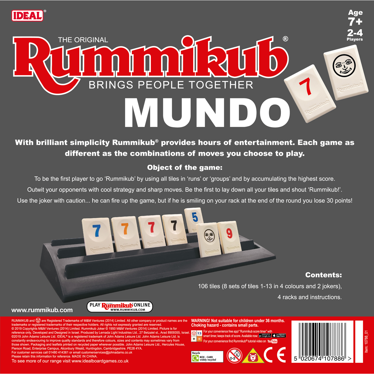 Rummikub Mundo Game