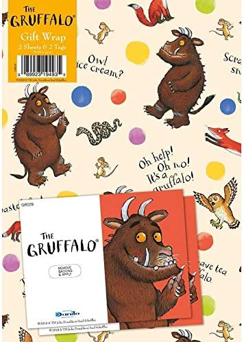 The Gruffalo Wrapping Paper - 2 Sheets and 2 Tags