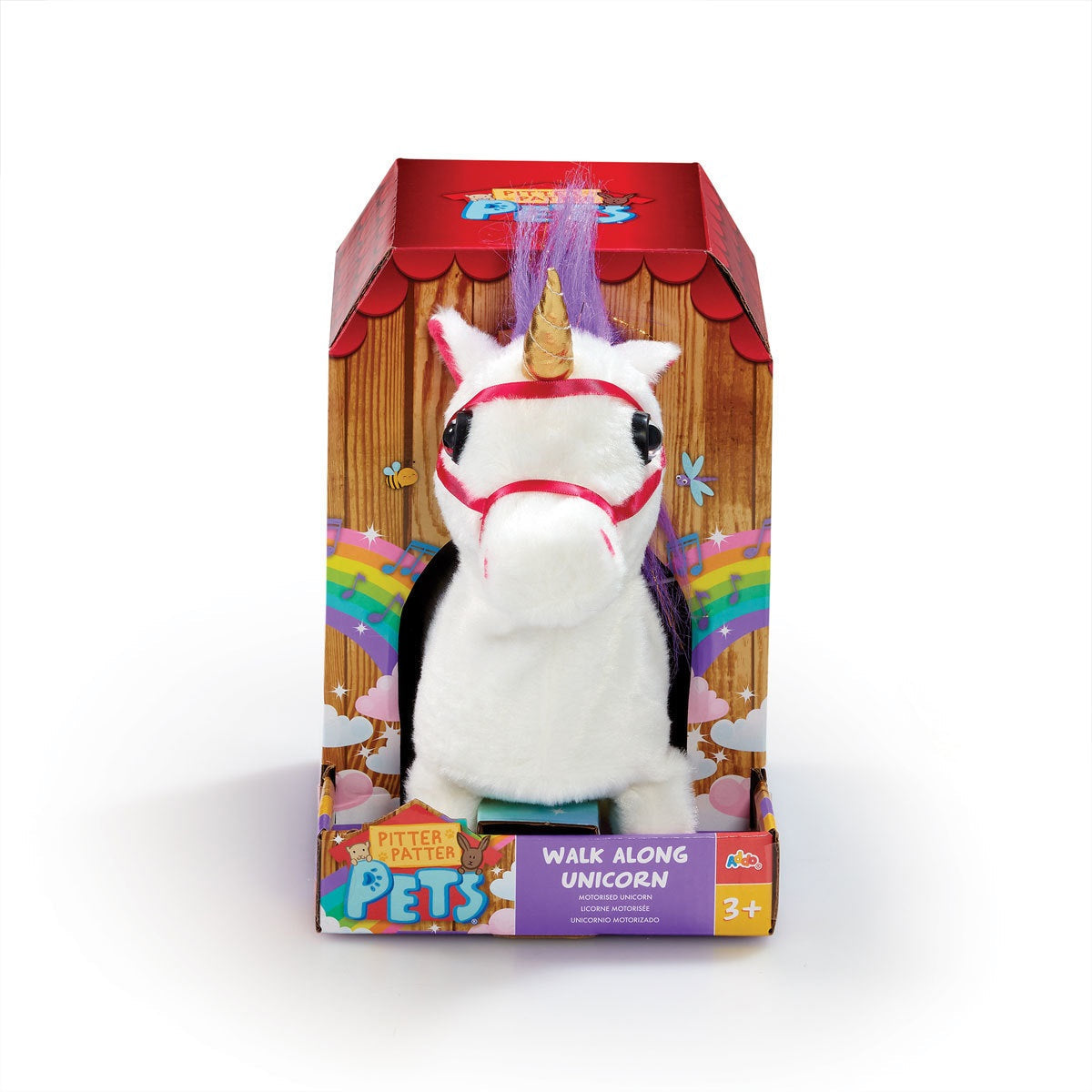 Pitter Patter Pets Walk Along Unicorn - White
