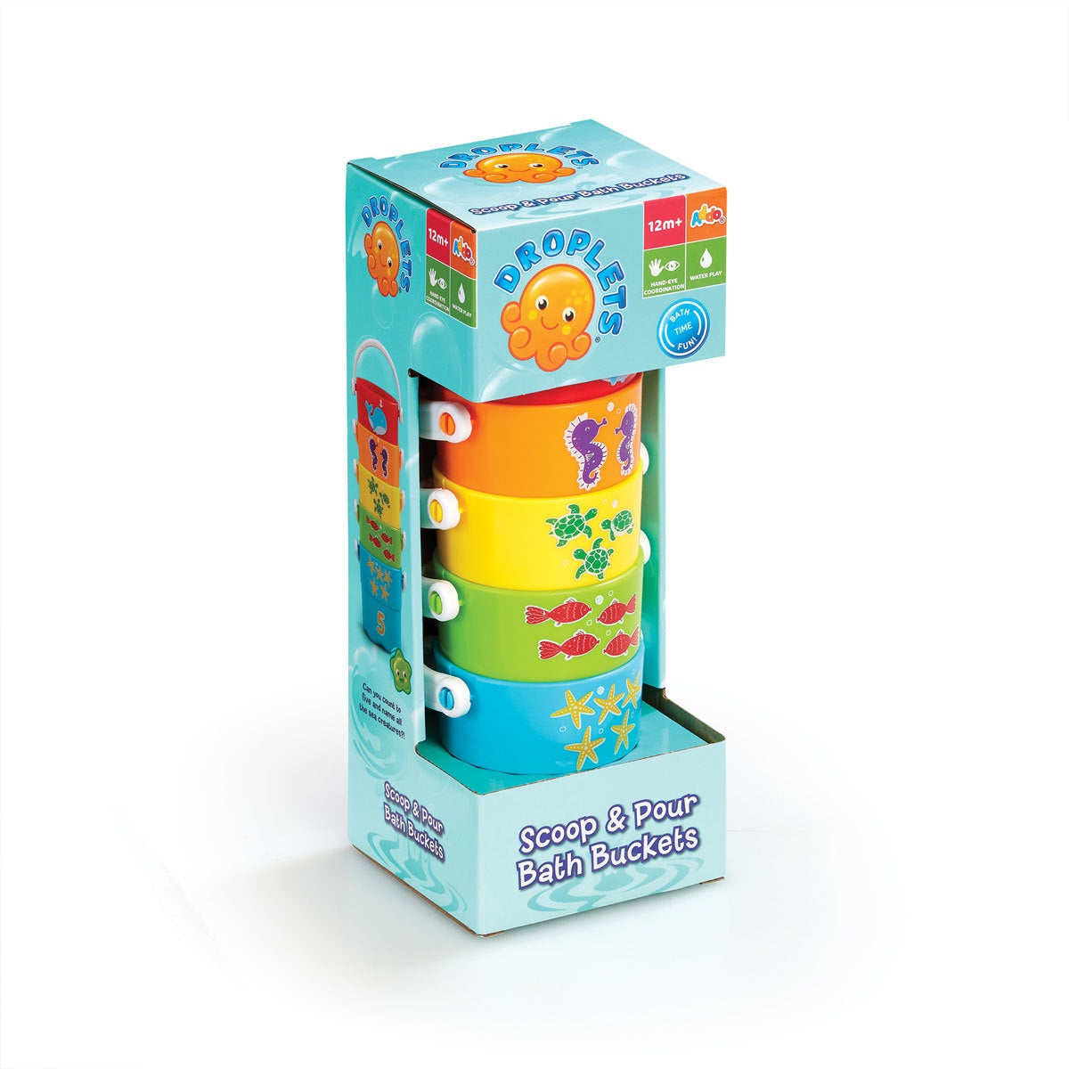 Droplets Scoop & Pour Bath Buckets