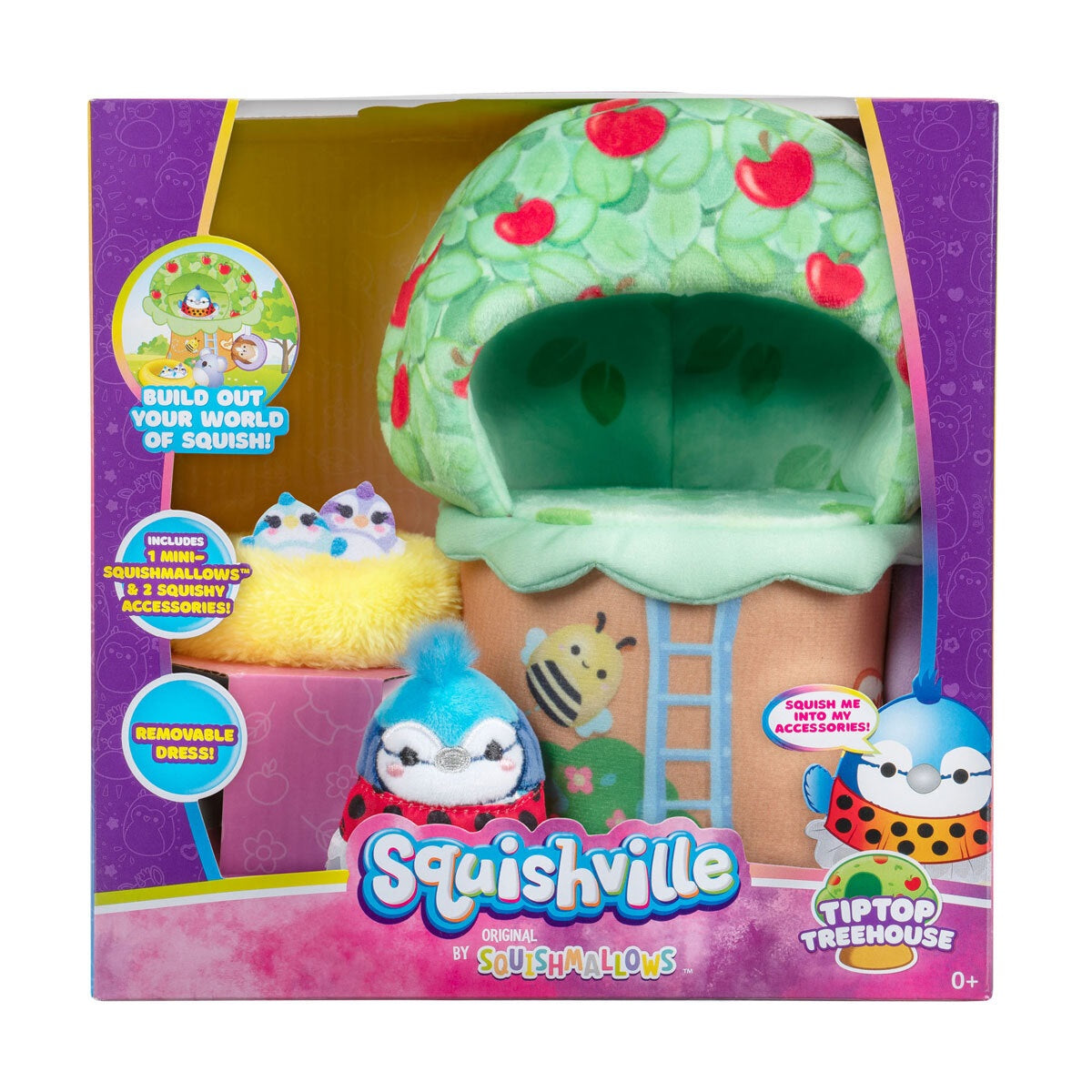 Squishville 2 Mini Squishmallows Play Scene - Tip Top Treehouse