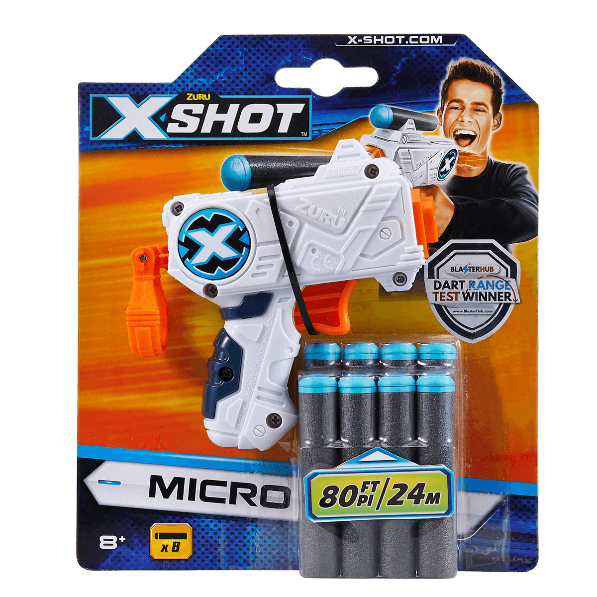 X-Shot Micro Foam Dart Blaster - 8 Darts By ZURU