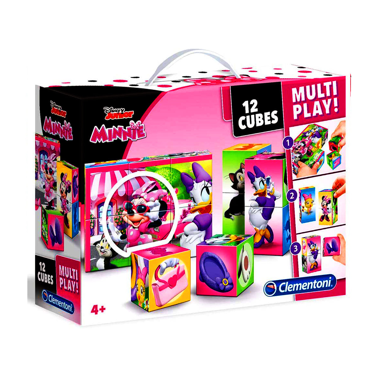 Clementoni - Multiplay Cube Puzzle - Disney Minnie - 12 Pcs