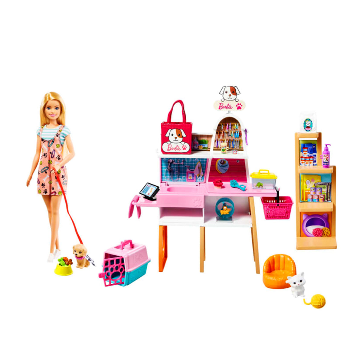Barbie Doll And Pet Boutique Playset GRG90 – The Entertainer