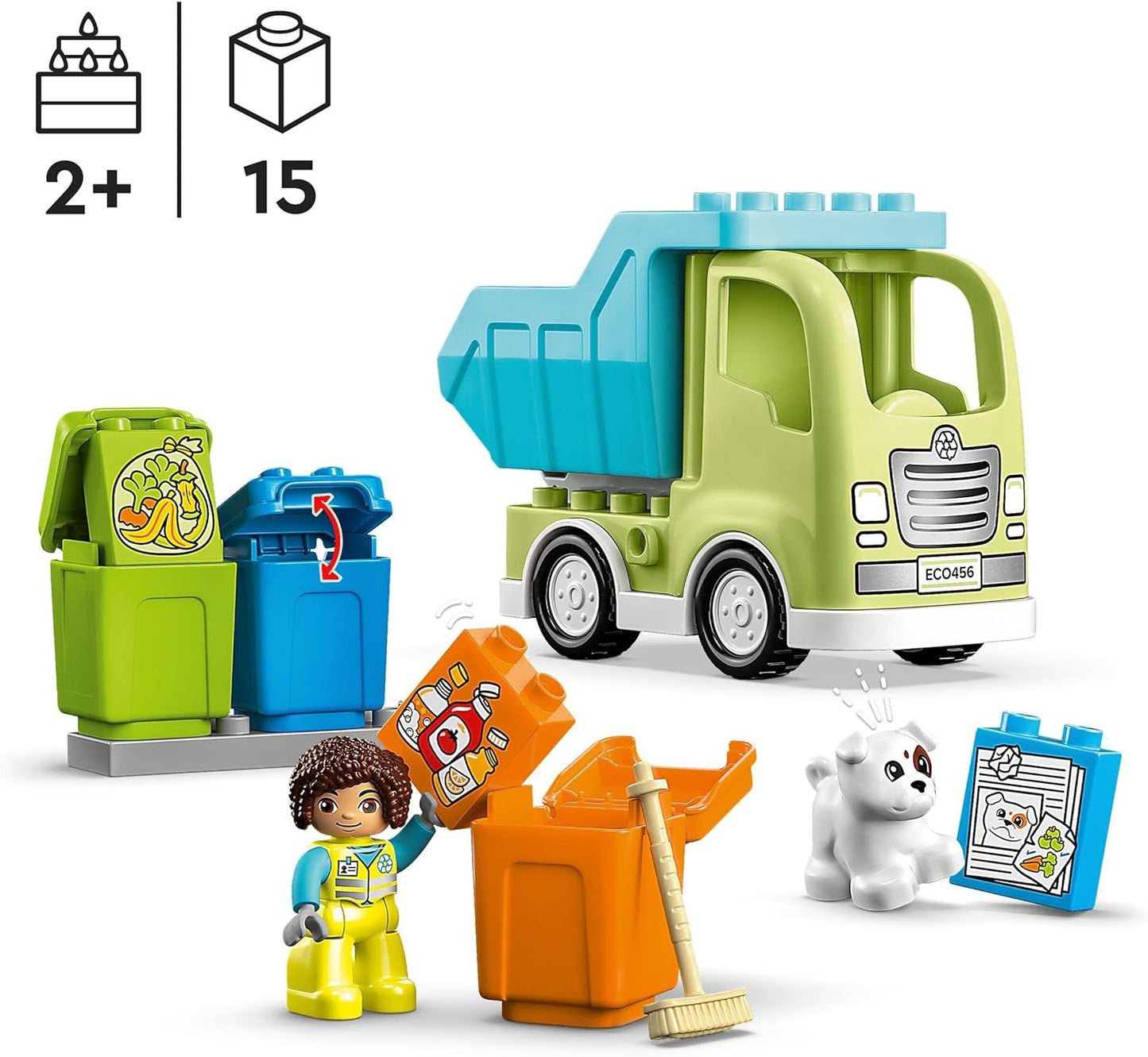 LEGO DUPLO - Town Recycling Truck Bin Lorry 10987