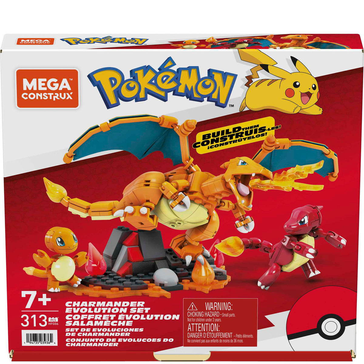 Pokemon Mega Chamander Evolution Construction Set