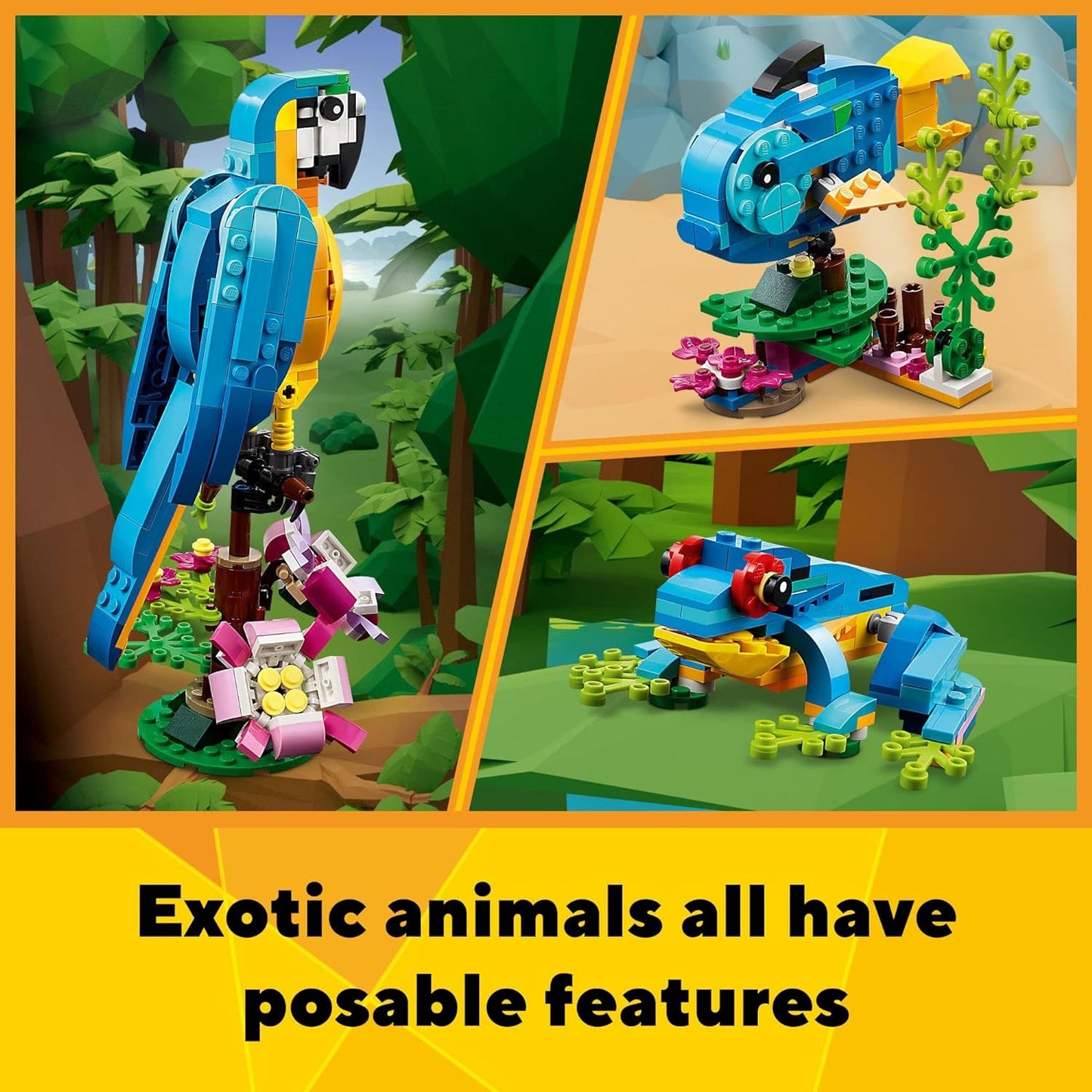 LEGO Creator - 3 in 1 Exotic Parrot Building Set 31136