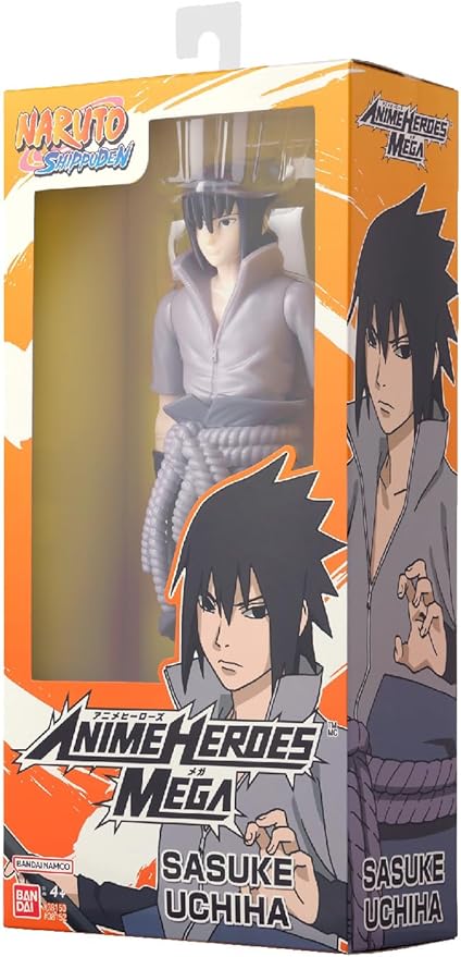 Bandai - Naruto - Anime Heroes: Mega - Sasuke Uchiha 12" Action Figure
