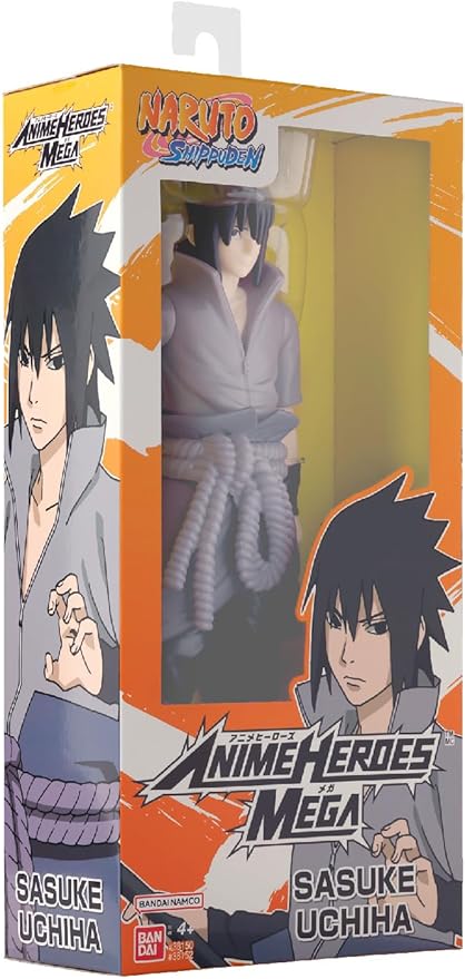 Bandai - Naruto - Anime Heroes: Mega - Sasuke Uchiha 12" Action Figure