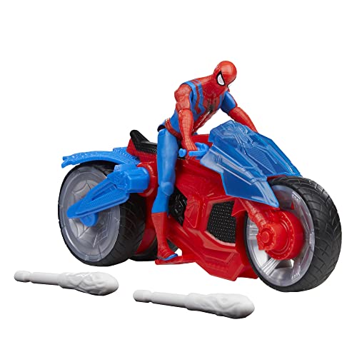 Spider-Man Web Blast Cycle Toy Set With 10-Cm Action Figure