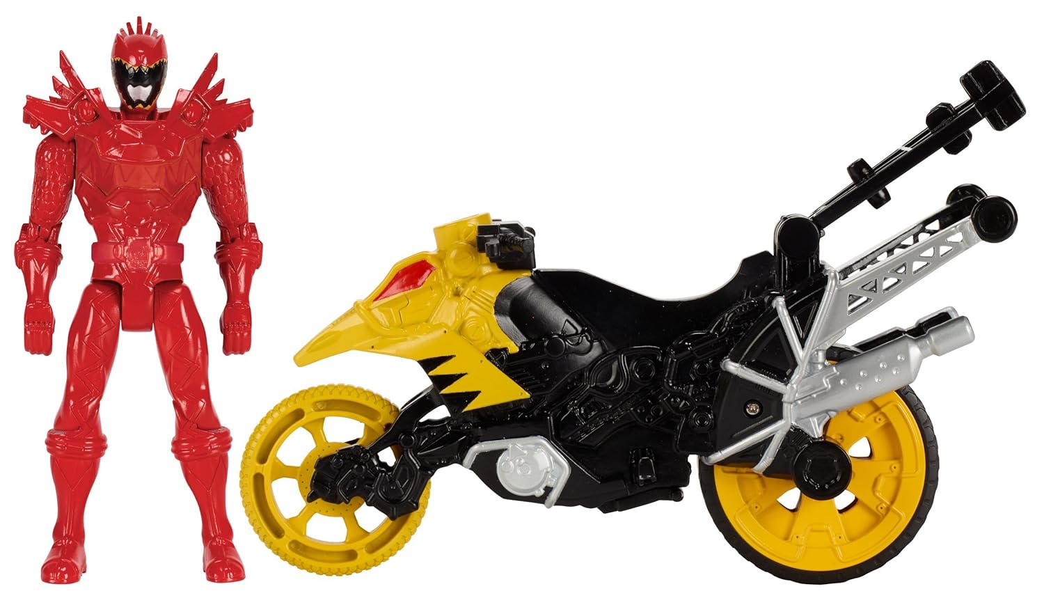 Power Rangers Dino Super Charge Dino Stunt Bike With 5 T Rex Super Act ...