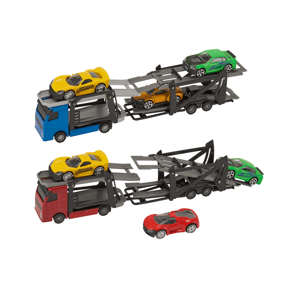 Diecast Car Transporter Truck and Cars (Styles Vary)