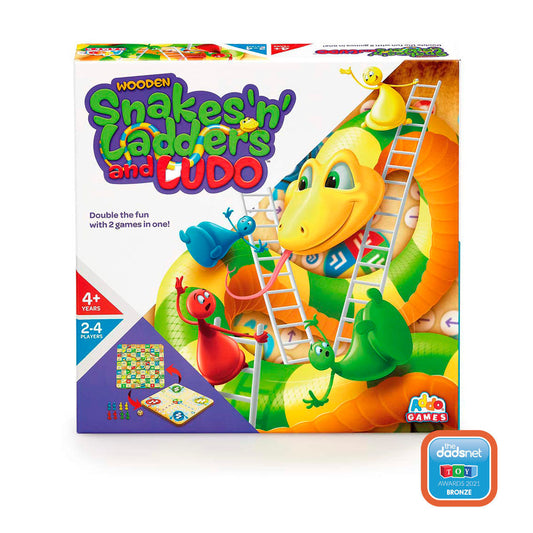 Addo Game - Wooden 'n' Snakes Ladders and Ludo