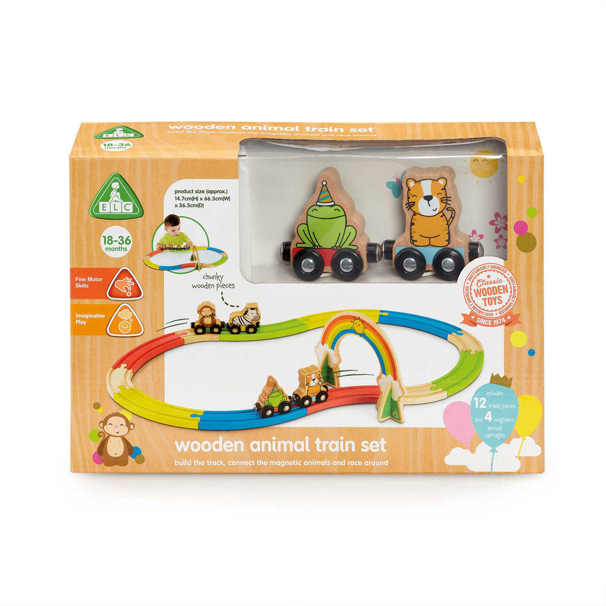 Animals Learning Train Early Learning Centre Wooden Animal Train Set β The Entertainer Pakistan