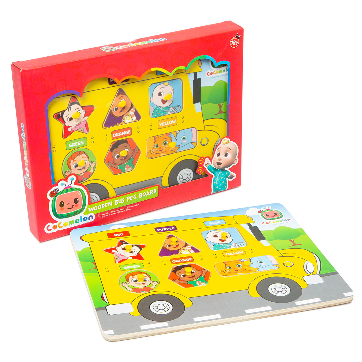 CoComelon Wooden Bus Peg Board