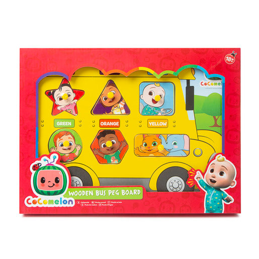 CoComelon Wooden Bus Peg Board