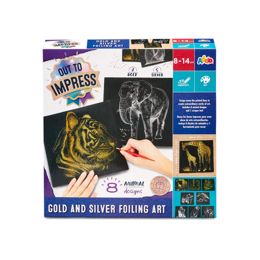 Out to Impress Gold and Silver Foiling Art