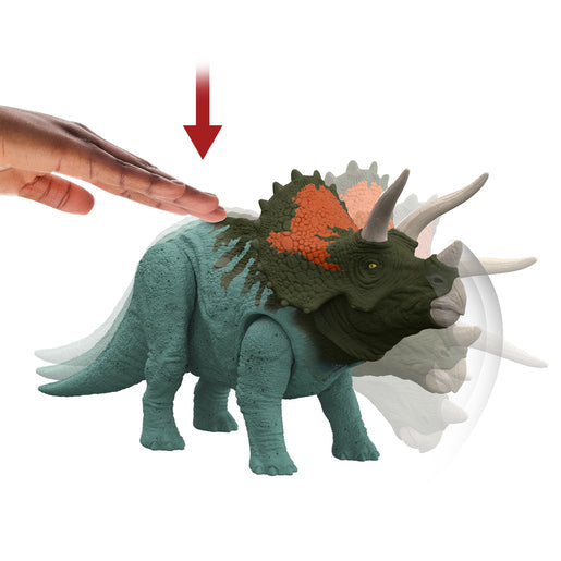 Jurassic World Roar Strikers - Triceratops Dinosaur Figure