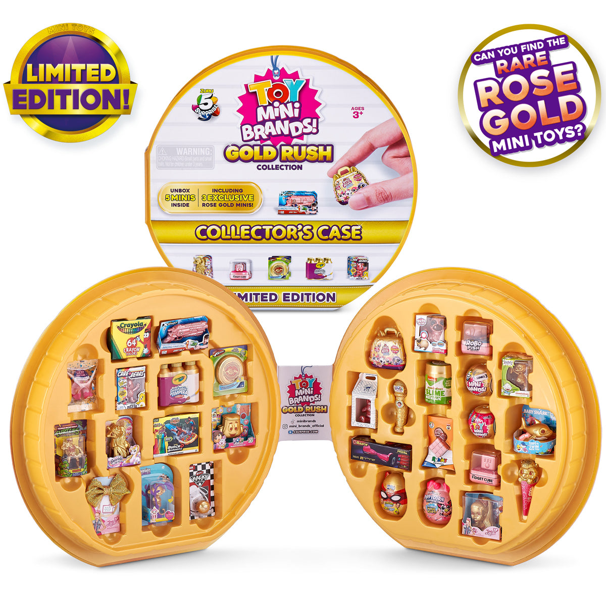 5 Surprise Toy Mini Brands - Gold Rush Collector's Case with 5 Surprises