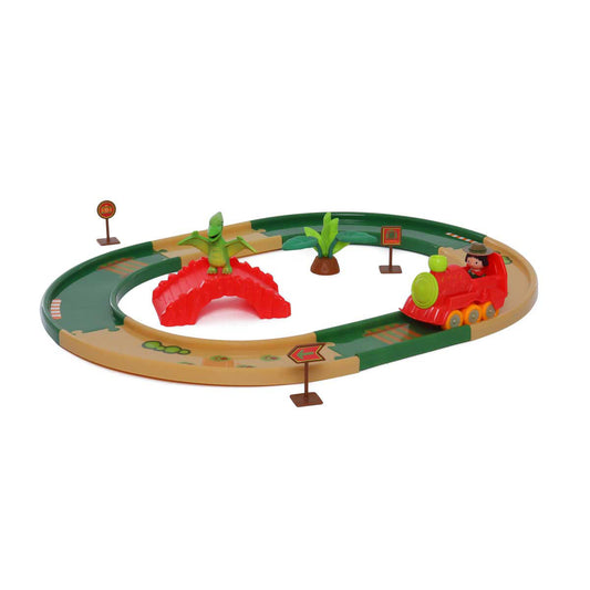 My Little Kids Dino Train Track and Dinosaur Playset
