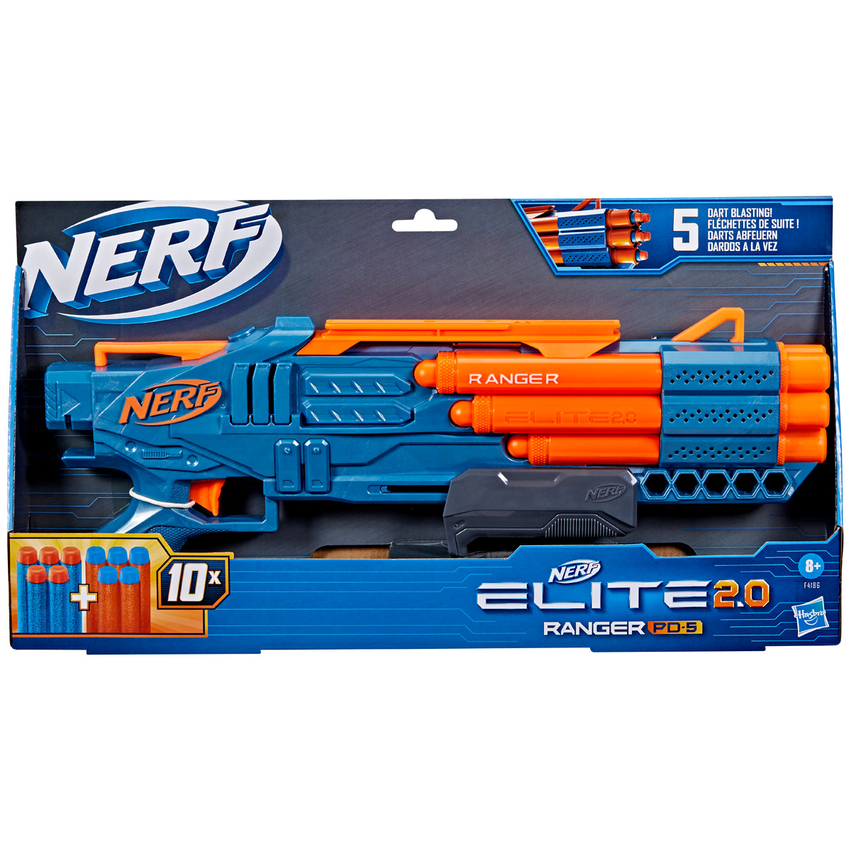 Nerf Elite 2.0 Ranger PD-5 Blaster with 10 Nerf Elite Darts