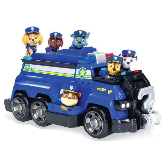 Paw Patrol Total Team Rescues Chases Team Police Cruiser Vehicle with 6 Pup Figures