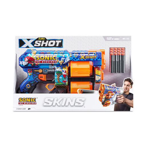 X-Shot Skins: Sonic the Hedgehog Blaster with 12 Darts by ZURU