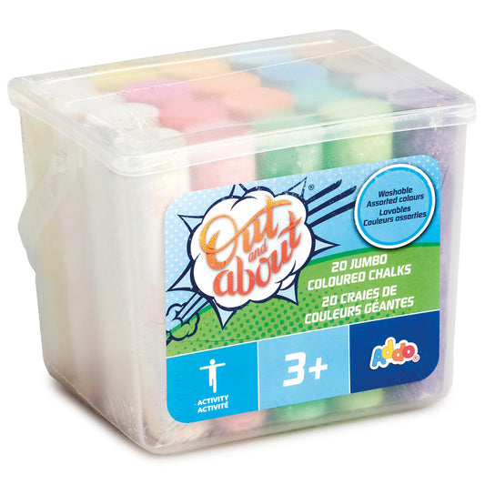 Out and About 20 Jumbo Coloured Chalks