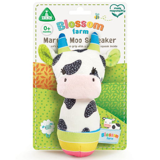 Blossom Farm Martha Moo Squeaker Sensory Toy