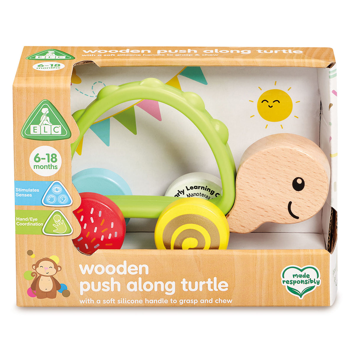 Early Learning Centre Wooden Push Along Turtle