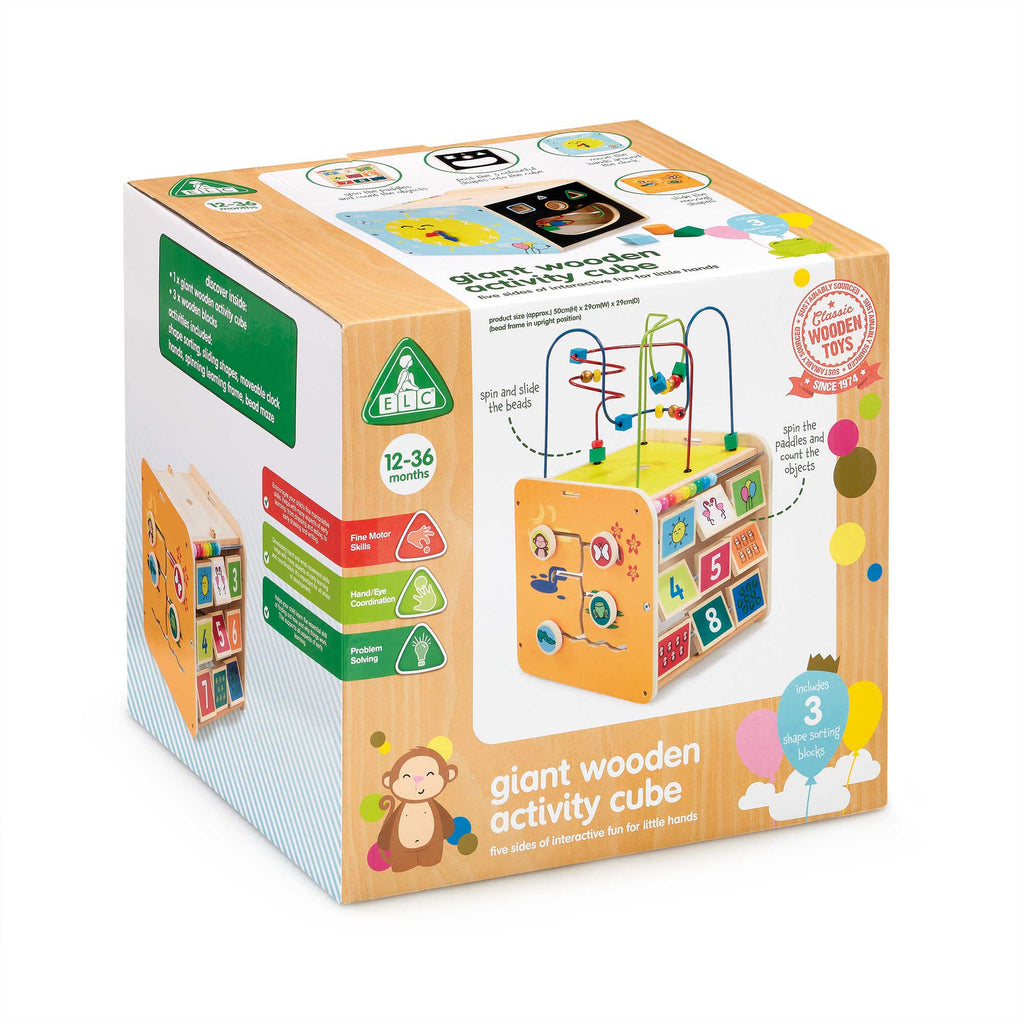 ELC - Giant Wooden Activity Cube – The Entertainer Pakistan