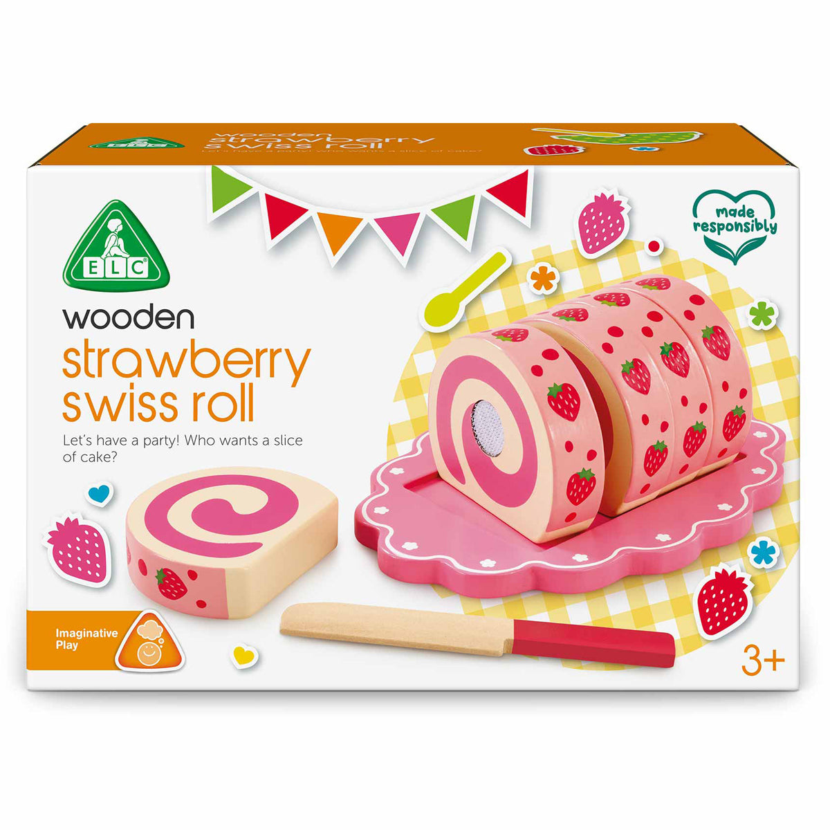 Early Learning Centre Wooden Strawberry Swiss Roll