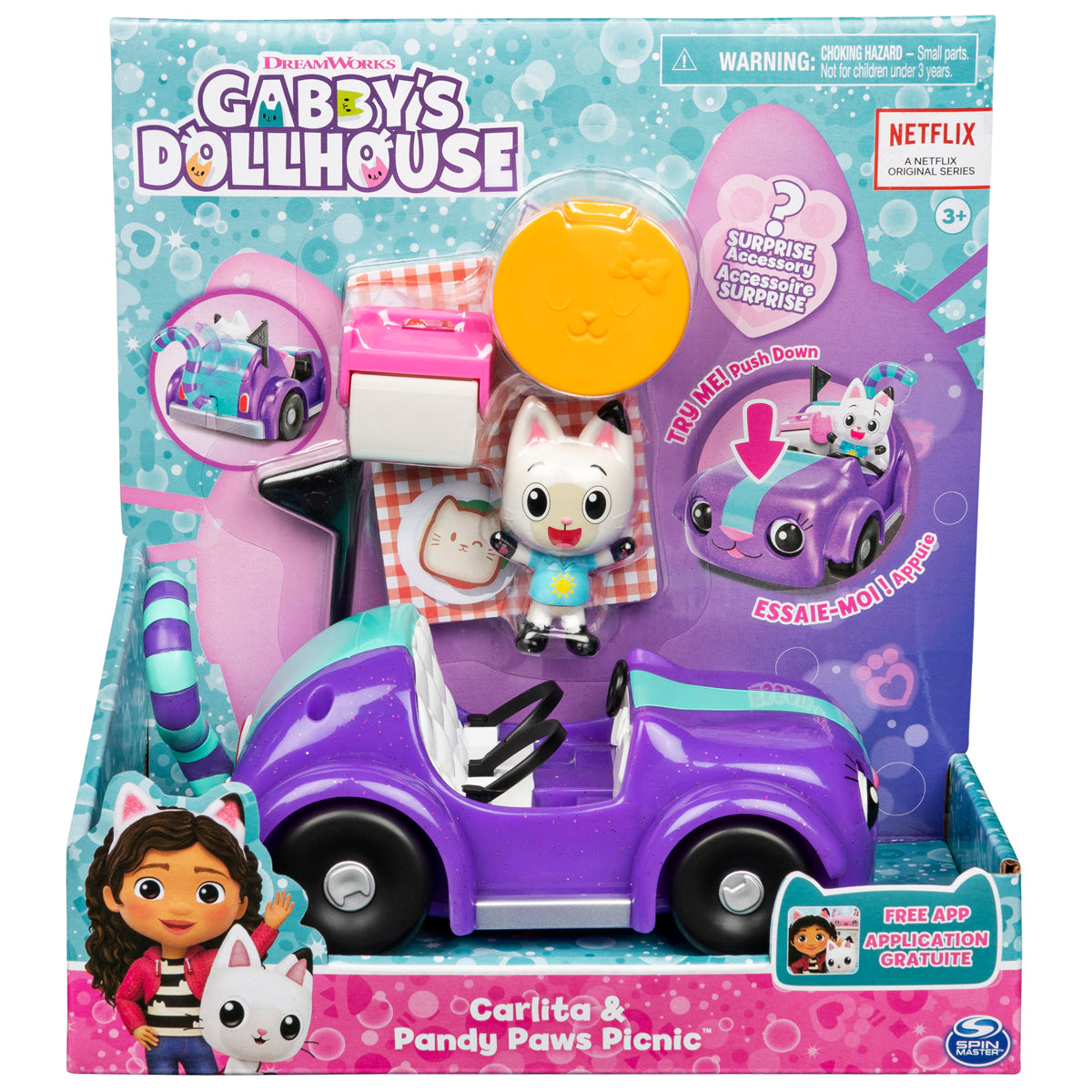 Gabby's Dollhouse Carlita and Pandy Paws Picnic Playset