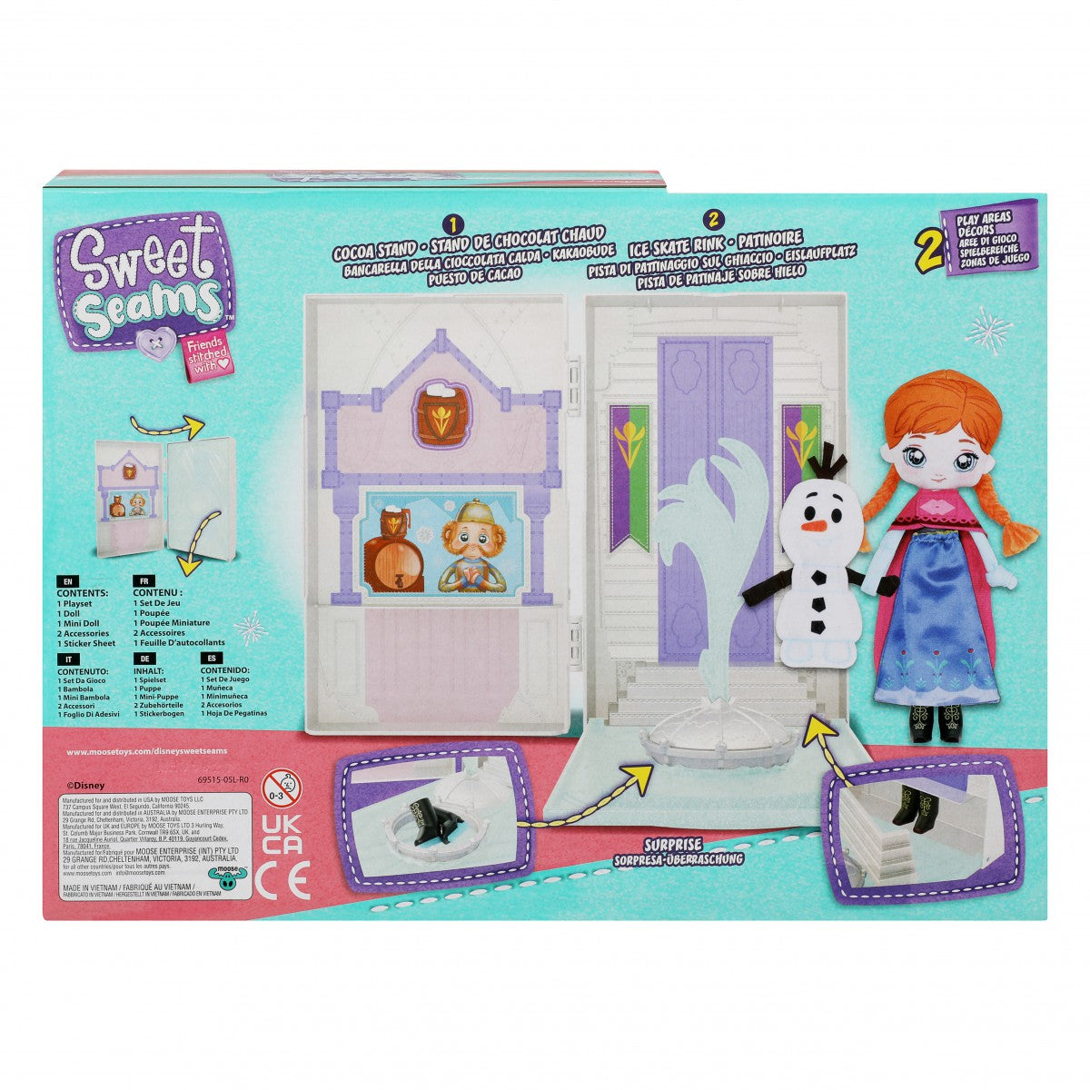 Disney Sweet Seams Deluxe Doll Pack Frozen Anna's Ice Rink Playset