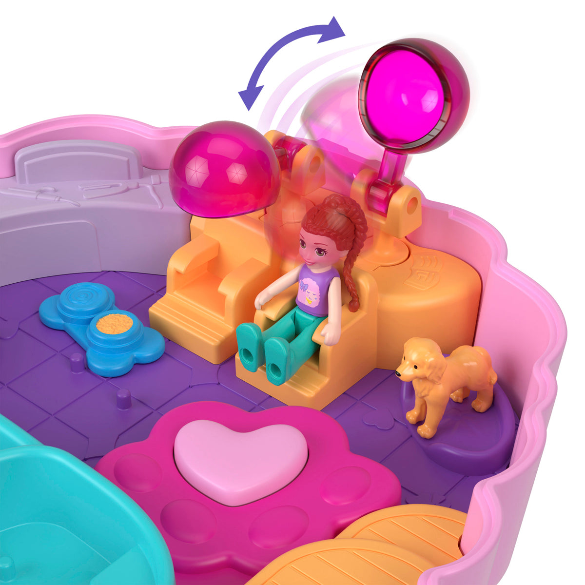 Polly Pocket Groom Glam Poodle Compact Playset The Entertainer